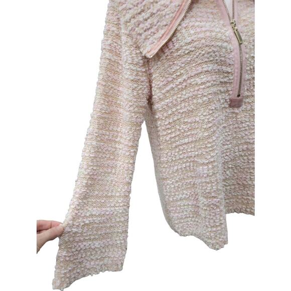 Soft Surroundings Pink Quarter-Zip Pullover Sweater – Women's Large - Picture 4 of 15